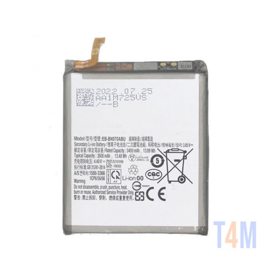 Bateria Samsung Galaxy Note 10/Sm-N970f EB-BN970ABU 3.85V 3500mAh